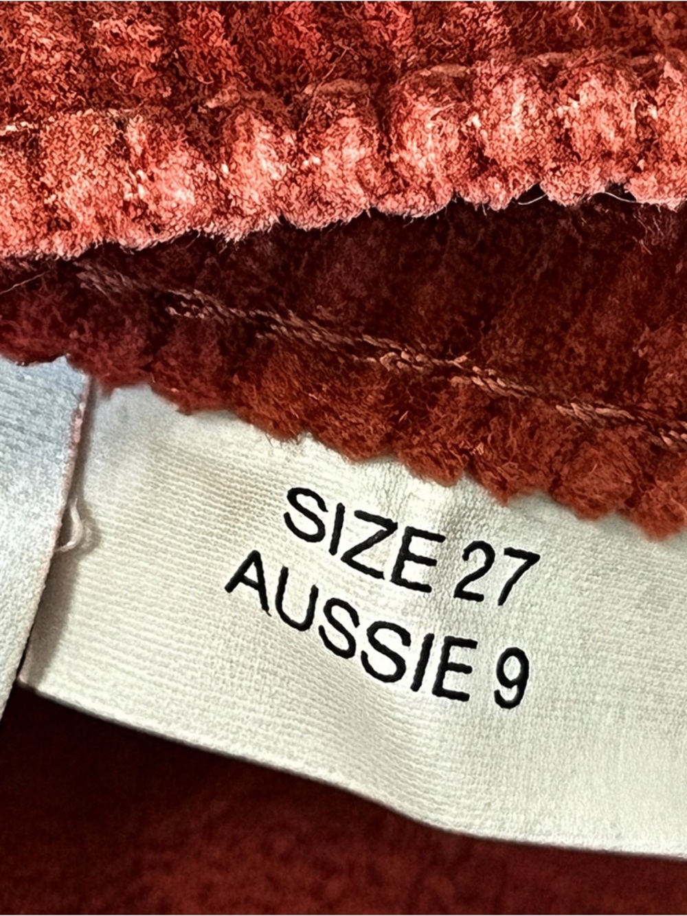 Rollas Eastcoast High Rise Flare Women’s Size 27 Rust Corduroy Retro Western - Picture 11 of 11